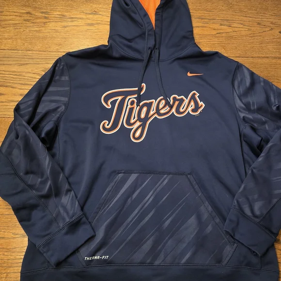 Nike Therma-Fit Detroit Tigers MLB Hooded Pullover Sweater Men's XXL - Picture 2 of 9